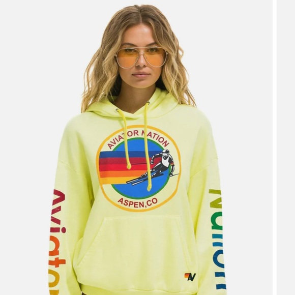 Aviator nation aspen co ski hoodie yellow cheap - Picture 5 of 5